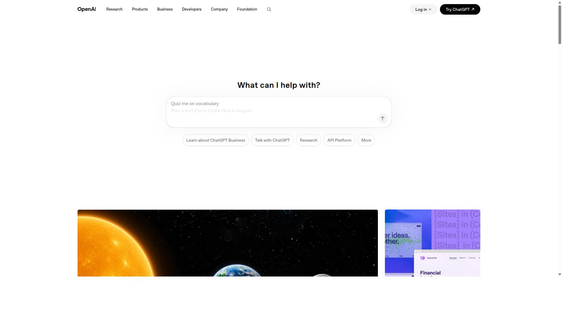 ChatGPT (OpenAI) website