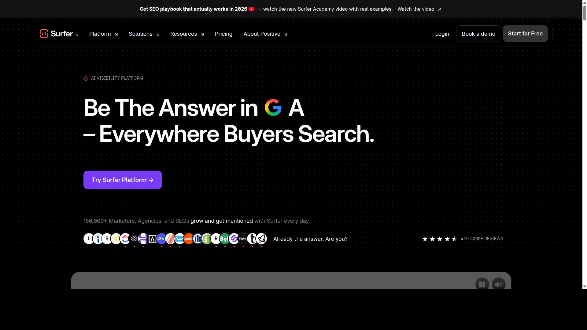 Surfer SEO website