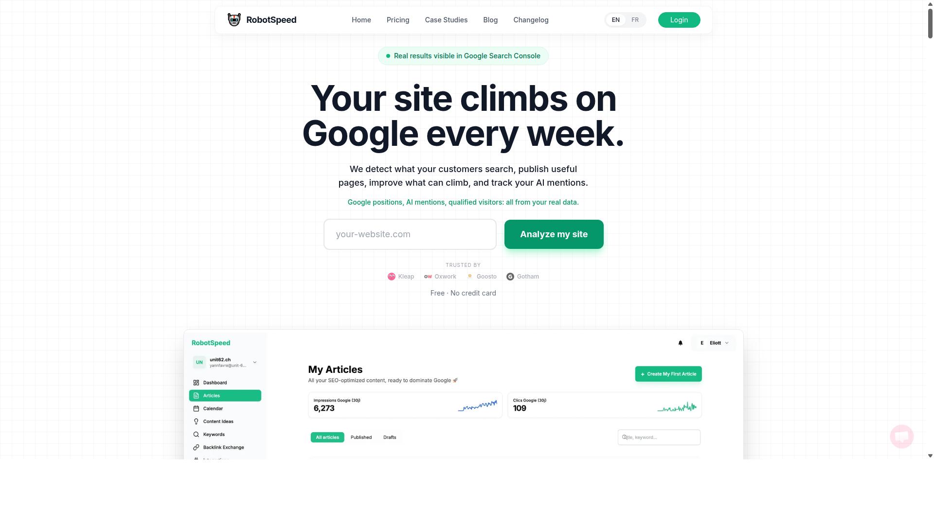 RobotSpeed website