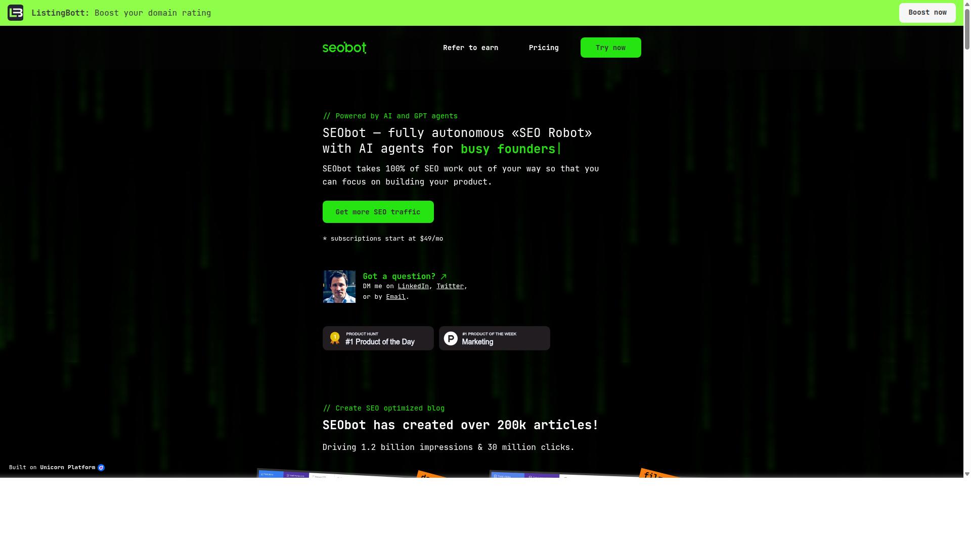 SEObot website