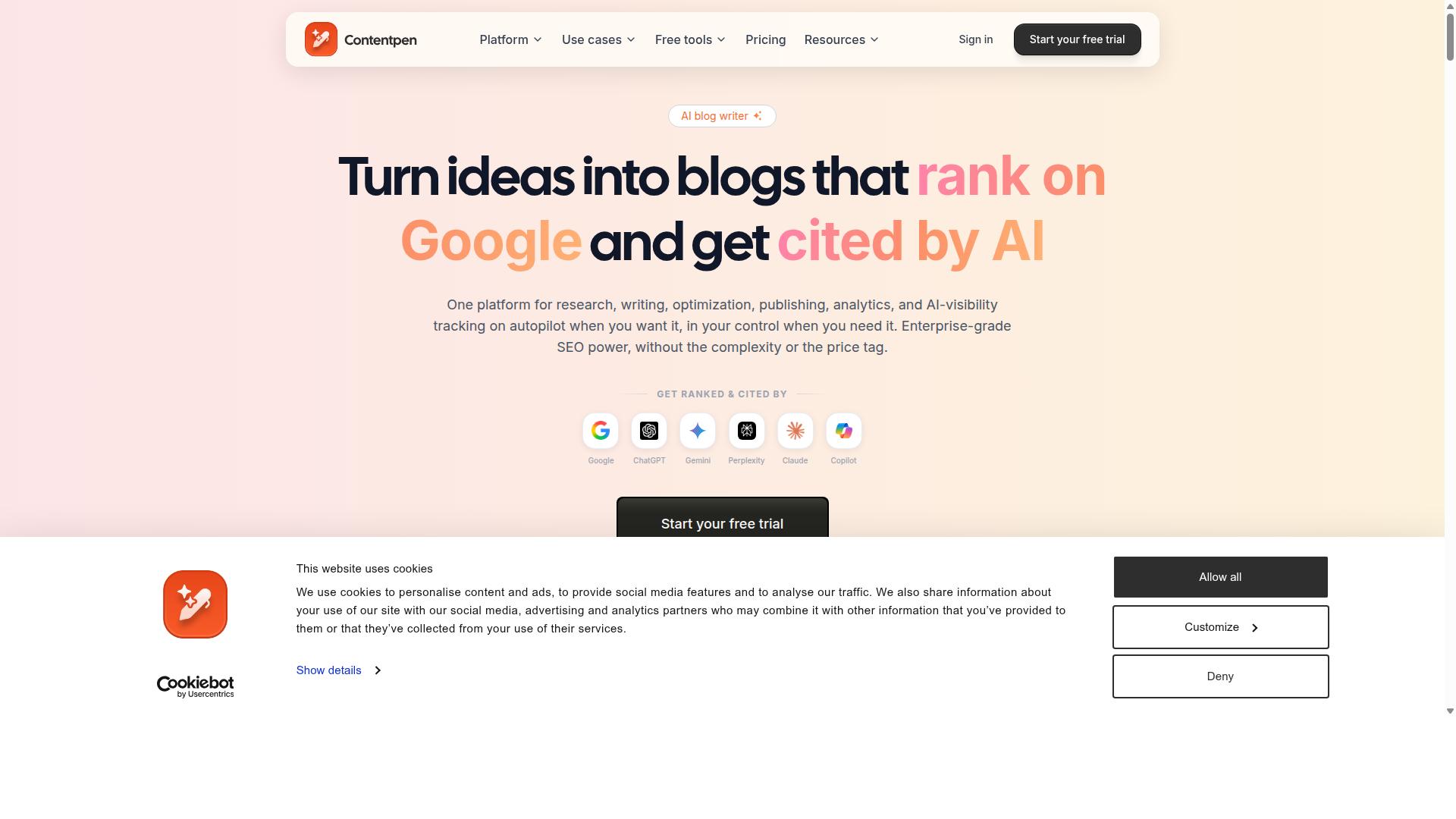 Contentpen website